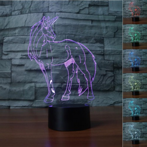 Lampe 3D LED Licorne - TechnoBoutique